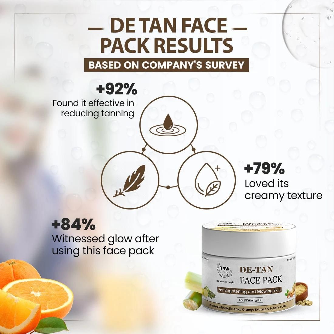 DE-Tan Face Pack for Glowing & Radiant Skin 50gm